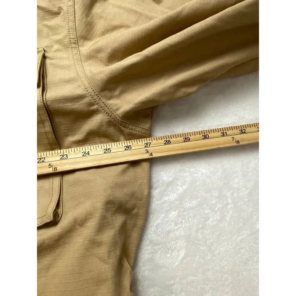 State Property Standard Issue Men Tan‎ Ripstop Field Jacket XL Packable Hood